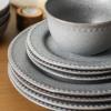 image:imageStone Lain Comet 12Piece Dinnerware Set Stoneware Plates and Bowls Set Dishwasher and Microwave Safe Dish Set for 4 CreamGray