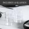 image:imageStone Lain Eden Drinking Glasses Set of 4  13 oz Clear Modern Tumbler Rocks Glasses  Thin Wall Contemporary Glassware4