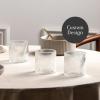 image:imageStone Lain Haven Ribbed Drinking Glasses Set of 4  13 oz Clear Textured Tumbler Rocks Glasses  Modern Short GlasswareClear