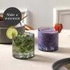 image:imageStone Lain Haven Ribbed Drinking Glasses Set of 4  13 oz Clear Textured Tumbler Rocks Glasses  Modern Short GlasswareGray