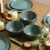 image:imageStone Lain Infinity 12Piece Dinnerware Set Stoneware Plates and Bowls Set Dishwasher and Microwave Safe Dish Set for 4 GreenGreen