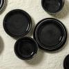 image:imageStone Lain Slate 12Piece Dinnerware Set Stoneware Plates and Bowls Set Dishwasher and Microwave Safe Dish Set for 4 BlackBlack