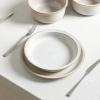 image:imageStone Lain Slate 12Piece Dinnerware Set Stoneware Plates and Bowls Set Dishwasher and Microwave Safe Dish Set for 4 BlackWhite