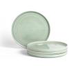 image:imageStone Lain Claire 4Piece Dinner Plate Set Stoneware Plates Dishwasher and Microwave Safe Dish Set for 4 Green