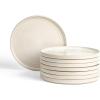 image:imageStone Lain Claire 8Piece Dinner Plate Set Stoneware Plates Dishwasher and Microwave Safe Dish Set for 8 White