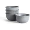 image:imageStone Lain Comet 12Piece Dinnerware Set Stoneware Plates and Bowls Set Dishwasher and Microwave Safe Dish Set for 4 CreamGray