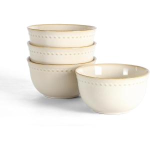 image:imageStone Lain Comet 12Piece Dinnerware Set Stoneware Plates and Bowls Set Dishwasher and Microwave Safe Dish Set for 4 CreamCream