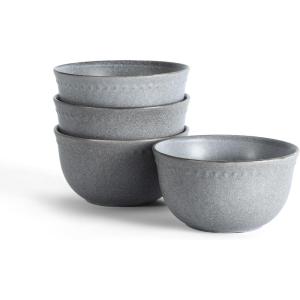 image:imageStone Lain Comet 12Piece Dinnerware Set Stoneware Plates and Bowls Set Dishwasher and Microwave Safe Dish Set for 4 CreamGray