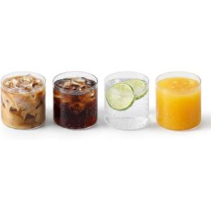 image:imageStone Lain Eden Drinking Glasses Set of 4  13 oz Clear Modern Tumbler Rocks Glasses  Thin Wall Contemporary Glassware4