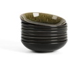 image:imageStone Lain Riley 12Piece Dinnerware Set Stoneware Plates and Bowls Set Dishwasher and Microwave Safe Dish Set for 4 Green and BlueBlack and Green