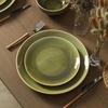 image:imageStone Lain Riley 12Piece Dinnerware Set Stoneware Plates and Bowls Set Dishwasher and Microwave Safe Dish Set for 4 Green and BlueGreen and Blue