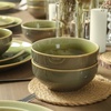 image:imageStone Lain Riley 12Piece Dinnerware Set Stoneware Plates and Bowls Set Dishwasher and Microwave Safe Dish Set for 4 Green and BlueGreen and Blue