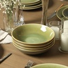 image:imageStone Lain Riley 12Piece Dinnerware Set Stoneware Plates and Bowls Set Dishwasher and Microwave Safe Dish Set for 4 Green and BlueGreen and Blue