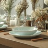 image:imageStone Lain Riley 12Piece Dinnerware Set Stoneware Plates and Bowls Set Dishwasher and Microwave Safe Dish Set for 4 Green and BlueSeafoam