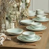 image:imageStone Lain Riley 12Piece Dinnerware Set Stoneware Plates and Bowls Set Dishwasher and Microwave Safe Dish Set for 4 Green and BlueSeafoam