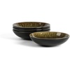 image:imageStone Lain Riley 12Piece Dinnerware Set Stoneware Plates and Bowls Set Dishwasher and Microwave Safe Dish Set for 4 Green and BlueBlack and Green
