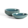 image:imageStone Lain Riley 12Piece Dinnerware Set Stoneware Plates and Bowls Set Dishwasher and Microwave Safe Dish Set for 4 Green and BlueBlue