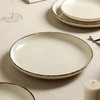 image:imageEarth amp Clay Phoenix 24Piece Stoneware Dinnerware Set Plates and Bowls Set Dishwasher and Microwave Safe Dish Set for 8 WhiteCoffee
