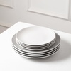 image:imageEarth amp Clay Phoenix 24Piece Stoneware Dinnerware Set Plates and Bowls Set Dishwasher and Microwave Safe Dish Set for 8 WhiteMia  White