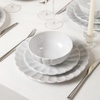 image:imageEarth amp Clay Phoenix 24Piece Stoneware Dinnerware Set Plates and Bowls Set Dishwasher and Microwave Safe Dish Set for 8 WhiteWhite
