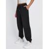 imageTrendy Queen Sweatpants Women Winter Fleece Lined Clothes Jogger Pants with Pockets Fall Fashion OutfitsBlack