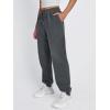 imageTrendy Queen Sweatpants Women Winter Fleece Lined Clothes Jogger Pants with Pockets Fall Fashion OutfitsBlack Grey