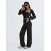 imageTrendy Queen Wide Leg Pants Woman Casual Yoga Pants Baggy Lounge Sweatpants Preppy Y2k Clothes Fall Fashion 2024Black