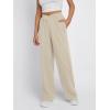 imageTrendy Queen Wide Leg Sweatpants Women Fashion High Waisted Baggy Flared Pants Athletic Joggers with Pockets 2025Apricot