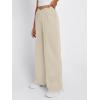 imageTrendy Queen Wide Leg Sweatpants Women Fashion High Waisted Baggy Flared Pants Athletic Joggers with Pockets 2025Apricot