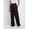 imageTrendy Queen Wide Leg Sweatpants Women Fashion High Waisted Baggy Flared Pants Athletic Joggers with Pockets 2025Black
