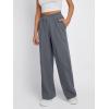 imageTrendy Queen Wide Leg Sweatpants Women Fashion High Waisted Baggy Flared Pants Athletic Joggers with Pockets 2025Deepgrey