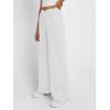 imageTrendy Queen Wide Leg Sweatpants Women Fashion High Waisted Baggy Flared Pants Athletic Joggers with Pockets 2025White