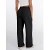 imageTrendy Queen Womens Wide Leg Sweatpants High Waisted Baggy Lounge Pants Drawstring Athletic Flared Joggers with PocketsBlack