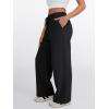 imageTrendy Queen Womens Wide Leg Sweatpants High Waisted Baggy Lounge Pants Drawstring Athletic Flared Joggers with PocketsBlack
