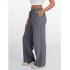 imageTrendy Queen Womens Wide Leg Sweatpants High Waisted Baggy Lounge Pants Drawstring Athletic Flared Joggers with PocketsBlack Grey