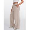 imageTrendy Queen Womens Wide Leg Sweatpants High Waisted Baggy Lounge Pants Drawstring Athletic Flared Joggers with PocketsCoffeegrey