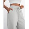 imageTrendy Queen Womens Wide Leg Sweatpants High Waisted Baggy Lounge Pants Drawstring Athletic Flared Joggers with PocketsGrey