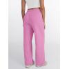 imageTrendy Queen Womens Wide Leg Sweatpants High Waisted Baggy Lounge Pants Drawstring Athletic Flared Joggers with PocketsPink