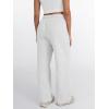 imageTrendy Queen Womens Wide Leg Sweatpants High Waisted Baggy Lounge Pants Drawstring Athletic Flared Joggers with PocketsWhite