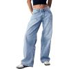 imageTrendy Queen Womens Baggy Jeans Wide Leg Denim Pants Boyfriend Loose Streetwear Trousers Fall Fashion y2k Outfits 2025Lightblue