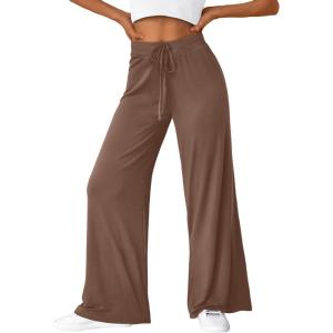 imageTrendy Queen Wide Leg Pants Woman Casual Yoga Pants Baggy Lounge Sweatpants Preppy Y2k Clothes Fall Fashion 2024Brown