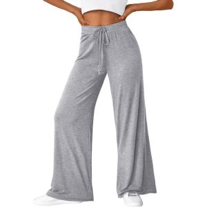 imageTrendy Queen Wide Leg Pants Woman Casual Yoga Pants Baggy Lounge Sweatpants Preppy Y2k Clothes Fall Fashion 2024Grey
