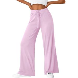 imageTrendy Queen Wide Leg Pants Woman Casual Yoga Pants Baggy Lounge Sweatpants Preppy Y2k Clothes Fall Fashion 2024Pink