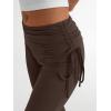 imageTrendy Queen Women Flare Yoga Pants Y2k Leggings High Waisted Workout Pant Fall Fashion 2025Brown