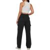 imageTrendy Queen Womens Cargo Sweatpants Wide Leg Baggy Fleece High Waisted Sweats Pants Winter Clothes with PocketsBlack