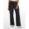 imageTrendy Queen Womens Cargo Sweatpants Wide Leg High Waisted Baggy Drawstring Sweat Pants Fall Flared Pants with PocketsBlack