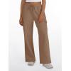 imageTrendy Queen Womens Cargo Sweatpants Wide Leg High Waisted Baggy Drawstring Sweat Pants Fall Flared Pants with PocketsCoffee