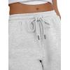 imageTrendy Queen Womens Cargo Sweatpants Wide Leg High Waisted Baggy Drawstring Sweat Pants Fall Flared Pants with PocketsGrey