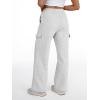 imageTrendy Queen Womens Cargo Sweatpants Wide Leg High Waisted Baggy Drawstring Sweat Pants Fall Flared Pants with PocketsGrey