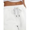 imageTrendy Queen Womens Cargo Sweatpants Wide Leg High Waisted Baggy Drawstring Sweat Pants Fall Flared Pants with PocketsWhite